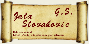Gala Slovaković vizit kartica